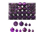 Set Di Gingilli Natalizi Da 100 Pezzi Viola - Decorazioni Per L'albero Di Natale 330086
