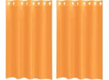 Vidaxl Tende In Voile Con Occhielli 2 Pz. Arancione 140X175 Cm