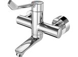 Miscelatore Termostatico A Parete Kwc Ar, F4, Ehm, Bocca Girevole, 200 Mm, Leva A Braccio 172 Mm