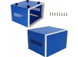 Rosfix Contenitore 115X310X285Mm – Contenitore In Metallo Blu Per Progetti Elettronici | Resistente Alla Corrosione E Antistatico