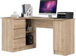 Scrivania Angolare B20 Clp Sinistra In Rovere Sonoma Con 3 Cassetti E Armadietto