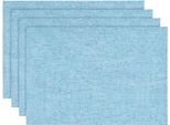 Set Di 4 Tovagliette Artoid Fashion Decorative 30X45 Cm Blu Chiaro