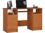 Scrivania Ana In Colore Rovere 124 Cm Sostenibile E Elegante Con Ripiano Estraibile Per Tastiera
