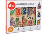 Puzzle Educativo In Legno Per Bambini - Numeri E Animali