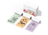 Phomemo Carta Termica Colorata Autoadesiva, 50 Mmx3,5 M Verde/Viola/Arancione Per Stampanti Adesive M02/M02Pro/M03/M04S/M04As, Durata Di Conservazione 2 Anni, 3 Rotoli
