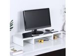 Supporto Per Doppio Monitor, Altezza Regolabile, Bianco