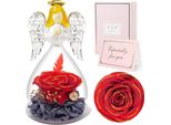 Figurina Di Angelo Con Rose In Oro Rosa Regalo Per La Mamma Nonna