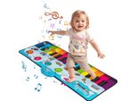Tappetino Per Pianoforte Per Bambini Con 8 Strumenti, 24 Tasti, 120X47 Cm
