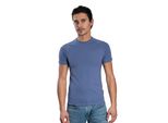 T-Shirt A Maniche Corte Da Uomo - Collo Tondo Raglan. Blu: M