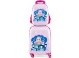 Set Di Valigie Per Bambini: Valigia Rigida Da 12" E 16"" + Zaino"