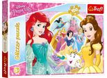 Trefl Disney Princess Glitter Puzzle, 100 Pezzi