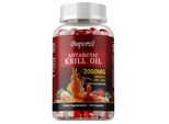 Olio Di Krill Antartico 2000Mg (120 Capsule) Integratore Alimentare, Omega 3, Epa, Dha, Antiossidante, Cervello, Cuore, Ossa, Pelle, Salute Del Cuore
