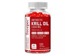 Olio Di Krill Antartico 1000Mg (120 Capsule) Integratore Alimentare, Cuore, Salute Del Cuore, Circolazione, Cervello, Nervi, Occhi, Astaxantina, Omega 3