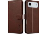 Custodia Per Iphone Air Custodia Flip In Pelle Con Chiusura Magnetica E Supporto, Custodia Protettiva Marrone