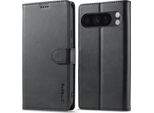 Custodia Per Google Pixel 10/Pixel 10 Pro In Pelle Con Chiusura Magnetica E Supporto, Custodia Protettiva Nera