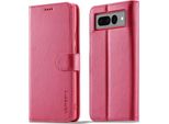 Custodia Per Google Pixel 7 Pro In Pelle Con Chiusura Magnetica E Supporto, Custodia Protettiva Rosa Caldo