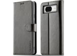 Custodia Per Google Pixel 7A In Pelle Con Chiusura Magnetica E Supporto, Custodia Protettiva Grigio