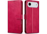 Custodia Per Iphone Air Custodia Flip In Pelle Con Chiusura Magnetica E Supporto, Custodia Protettiva Rosa Caldo