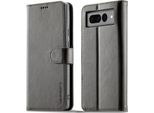 Custodia Per Google Pixel 7 Pro In Pelle Con Chiusura Magnetica E Supporto, Custodia Protettiva Grigio