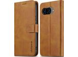 Custodia Per Google Pixel 9A In Pelle Con Chiusura Magnetica E Supporto, Custodia Protettiva Giallo