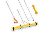 Vevor Rastrello In Alluminio, Testa Da 914 Mm, Rastrello Da Giardino, Rastrello Per Erbacce, Rastrello Per Paesaggi Per Dissodare Il Terreno, Giardino E Cortile, Cura Della Ghiaia Dello Stagno E Del Prato Sulla Spiaggia, Rastrello Galleggiante Per Stagno Con Corda