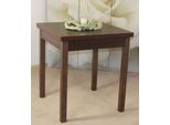 Esstisch Home Affaire "Hugo", Braun (Nussbaum Dunkel), B:67Cm H:75Cm T:67Cm, Tische, Esstisch, Mit Auszugsfunktion