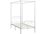 Syfax™ Giroletto Baldacchino Senza Materasso Bianco Metallo 90X200 Cm