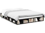 Vidaxl Struttura Letto Nera 140X200 Cm In Materiale Ligneo