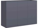 Vidaxl Fioriera Antracite 120X40X80 Cm Acciaio Laminato A Freddo
