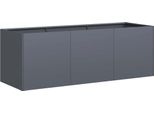 Vidaxl Fioriera Antracite 120 X 40 X 40 Cm Acciaio Laminato A Freddo