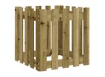 Vidaxl Fioriera Design A Doghe 50X50X50 Cm In Legno Di Pino Impregnato