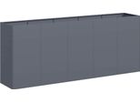 Vidaxl Fioriera Antracite 200X40X80 Cm Acciaio Laminato A Freddo