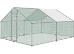 Jnglgo Pollaio Recinto Per Polli Ruspanti Gabbia Per Polli In Acciaio Zincato Pollaio Recinto Per Polli Ruspanti All'aperto Con Serratura, Pollaio Xl, 3X4X2M