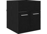 Syfax™ Armadio Sottolavello Con Porta Rovere Nero 41 X 38,5 X 46 Cm