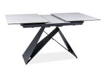 Tavolo Da Pranzo Allungabile Vidor 2 - 120X80, Marmo Bianco/Nero