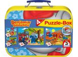 Schmidt Spiele Schmidt Spiele - Puzzle - Puzzle In Scatola Di Metallo - Benjamin Blü Mchen, 2X26, 2X48 Pezzi