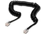 Digitus AK-460101-040-S Cavo Telefonico 4 M Nero Trasparente