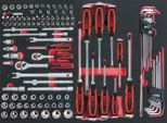 Ks Tools Set Di Chiavi A Bussola 1/4"+3/8"" Scs 118 Pz. Con Inserto Sistema 1/1 - 711.0118"