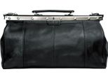 Harold's Pelle Borsa A Tracolla Country Doctor's Bag Black Nero