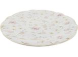 Piatto Da Pranzo Clayre & Eef Ø 26 Cm Bianco Rosa Porcellana Fiori