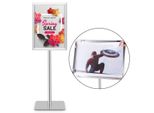 Costway Stand Informativo Stand Informativo Stand Poster Stand Cliente Stand Presentazione Stand Poster Stand Pubblicità A3 Altezza Regolabile Girevole Argento
