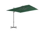 Vidaxl Ombrello Semaforo Con Palo In Acciaio 250X250 Cm Verde