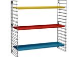 Metaltex 377603328 Scaffale Tomado Con 3 Ripiani Colorati E Lati Neri / Scaffale Pensile / Sistema Di Scaffalatura Tomado