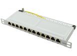 Logilink Professional NP0065 Pannello Patch Logilink 10" Cat.6A, 12 Porte, Grigio Chiaro, 0,5 U"