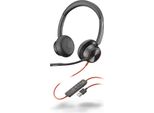 Poly Blackwire 8225 Cuffie Ad Archetto Cablate Per Ufficio/Centro Chiamate Usb Type-A Nero