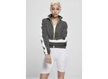 Urban Classics TB3414 | Ladies Short Piped Track Jacket Trainingsjacke Damen - Farbe: Darkshadow/Electriclime - GrößE: S