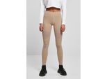 DáMské Leginy Urban Classics Donna Tech Mesh Leggings Softtaupe - Xxl