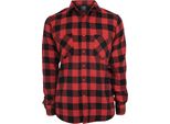 Urban Classics Boys - Camicia Di Flanella A Quadri Nero/Rosso - 134/140