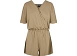 DáMský Overal Urban Classics Ladies Short Modal Jumpsuit Kaki - 4XL