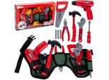 Malplay Play Tool Set | Con Cintura Degli Attrezzi | Kids Tool Box | Con Cacciavite, Martello E Trapano | Per Bambini Dai 3 Anni In Su